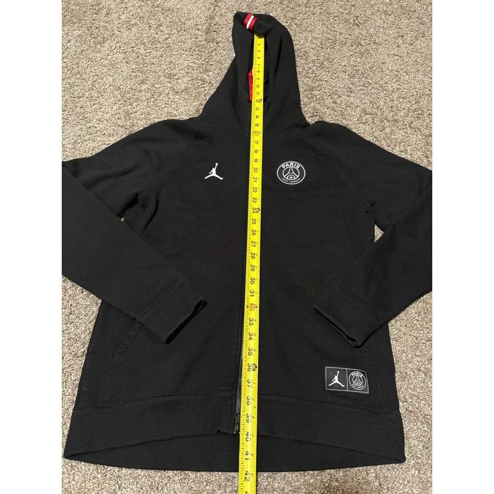 Jordan Brand PSG Paris Saint-Germain Arched Logo Full Zip Hoodie Black XL